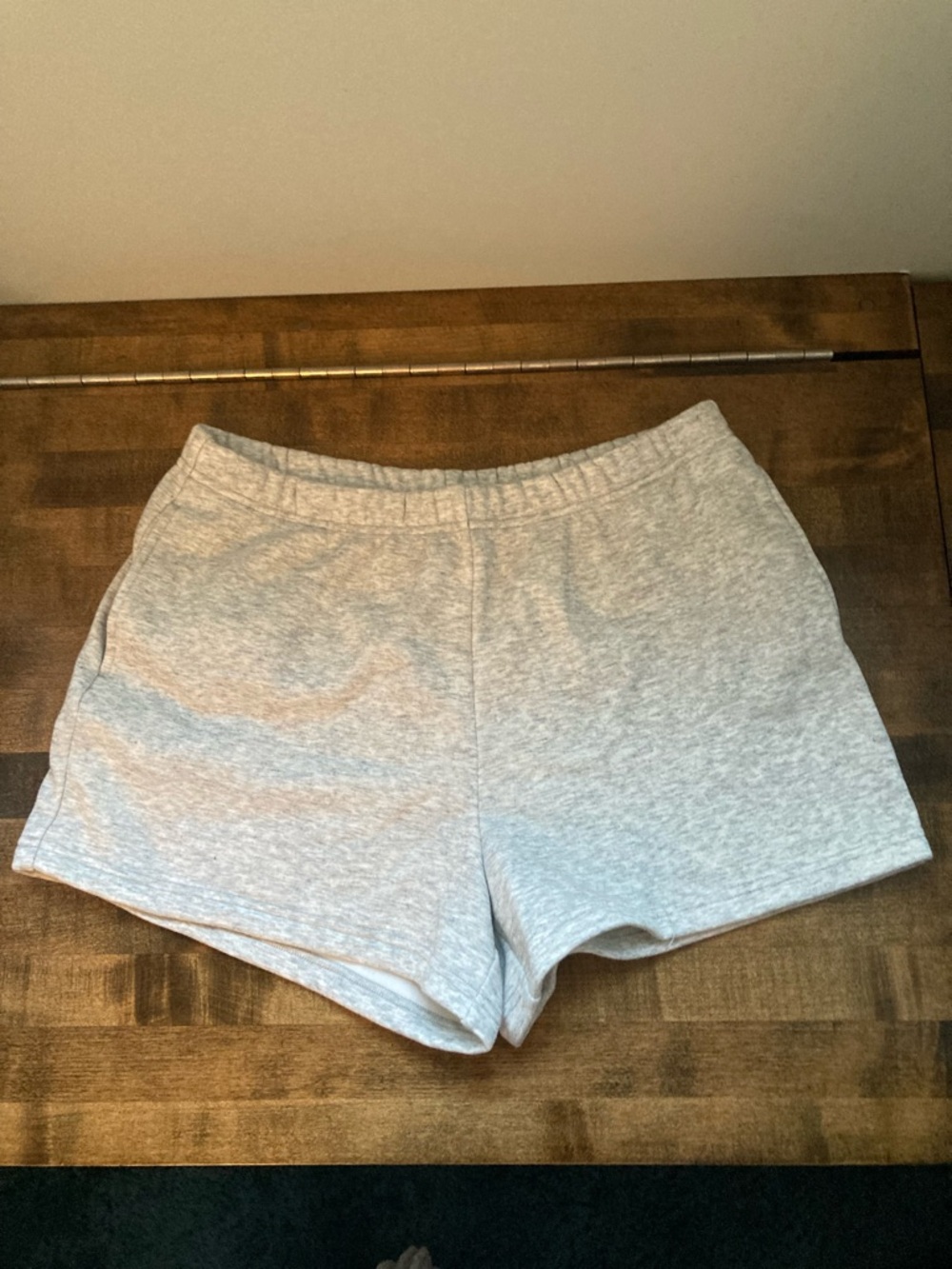Fabletics Heather Gray Elastic-Waist Athletic Shorts